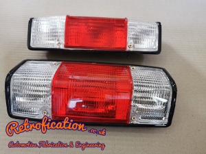 VW Caddy MK1 Rear ''Clear-Red-Clear'' Tail Lights (Pair of)