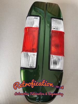 VW Caddy MK1 Rear ''Clear-Red-Clear'' Tail Lights (Pair of)